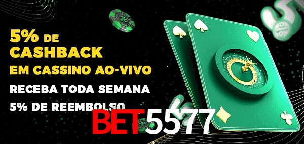 Promoções do cassino ao Vivo bet5577